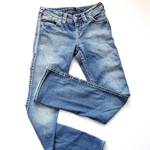 Silver Jeans Suki Flap 17" Thick Stitch